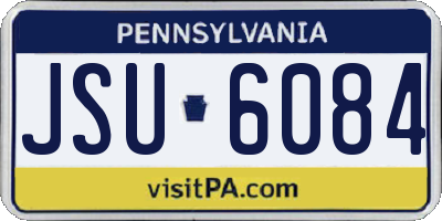 PA license plate JSU6084
