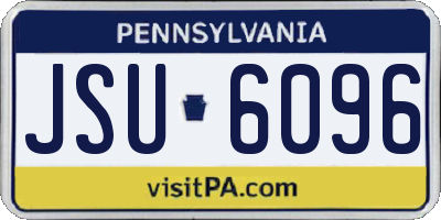PA license plate JSU6096