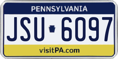 PA license plate JSU6097