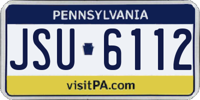 PA license plate JSU6112