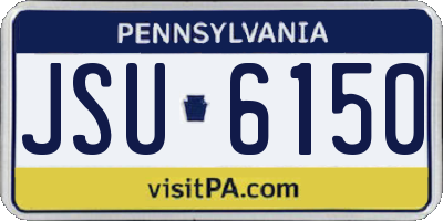 PA license plate JSU6150