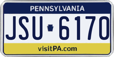 PA license plate JSU6170
