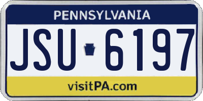 PA license plate JSU6197