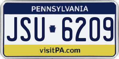 PA license plate JSU6209