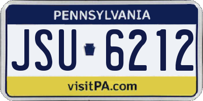 PA license plate JSU6212