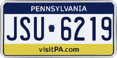PA license plate JSU6219
