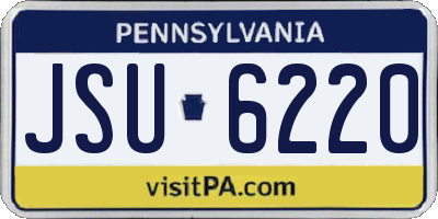 PA license plate JSU6220