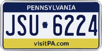 PA license plate JSU6224
