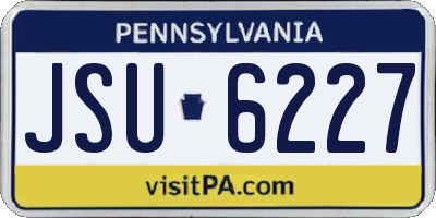PA license plate JSU6227