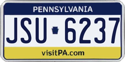PA license plate JSU6237