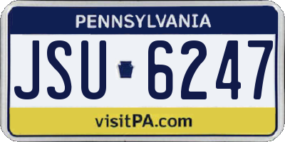 PA license plate JSU6247