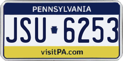 PA license plate JSU6253