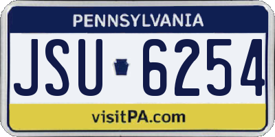 PA license plate JSU6254