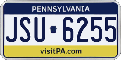 PA license plate JSU6255