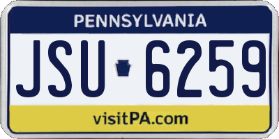 PA license plate JSU6259