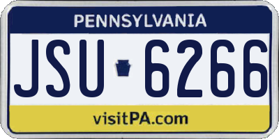 PA license plate JSU6266