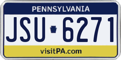 PA license plate JSU6271