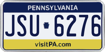 PA license plate JSU6276