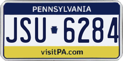 PA license plate JSU6284