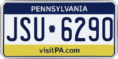 PA license plate JSU6290