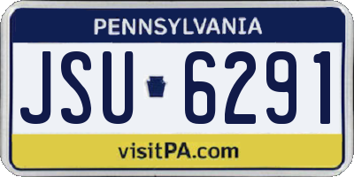 PA license plate JSU6291