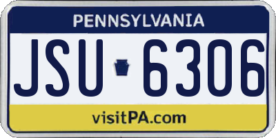 PA license plate JSU6306