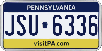 PA license plate JSU6336