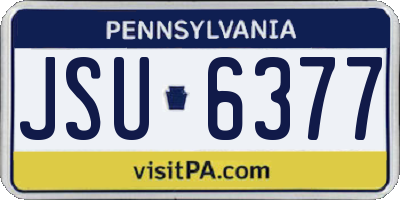 PA license plate JSU6377