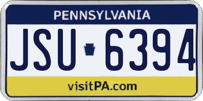 PA license plate JSU6394