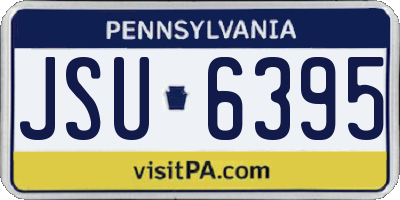 PA license plate JSU6395