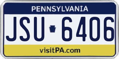 PA license plate JSU6406