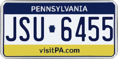 PA license plate JSU6455