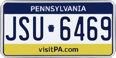 PA license plate JSU6469