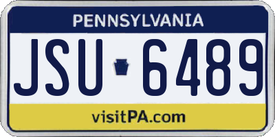 PA license plate JSU6489