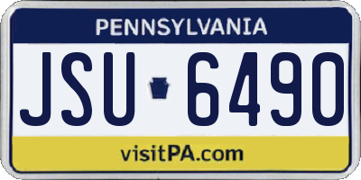 PA license plate JSU6490