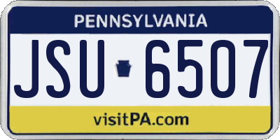 PA license plate JSU6507