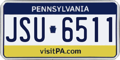 PA license plate JSU6511