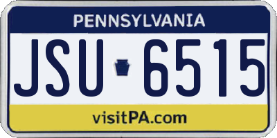 PA license plate JSU6515