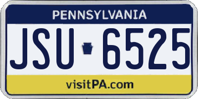 PA license plate JSU6525