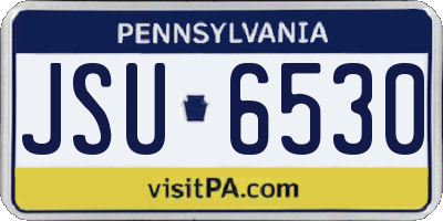 PA license plate JSU6530