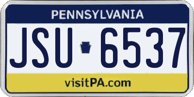 PA license plate JSU6537
