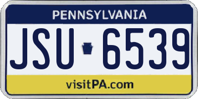PA license plate JSU6539