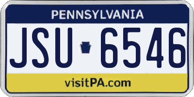 PA license plate JSU6546