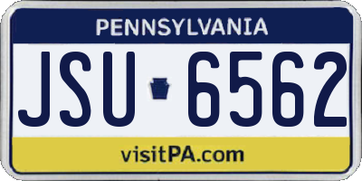 PA license plate JSU6562