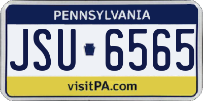 PA license plate JSU6565