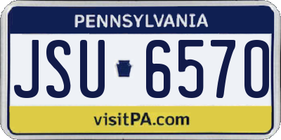 PA license plate JSU6570
