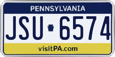 PA license plate JSU6574