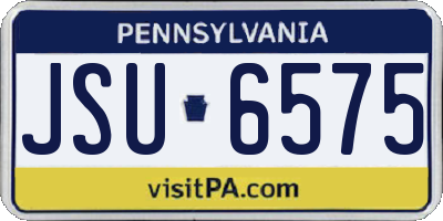 PA license plate JSU6575