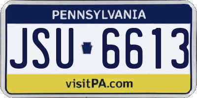 PA license plate JSU6613