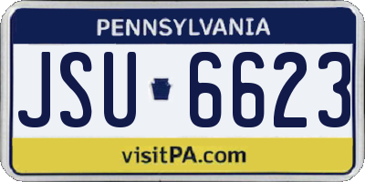 PA license plate JSU6623